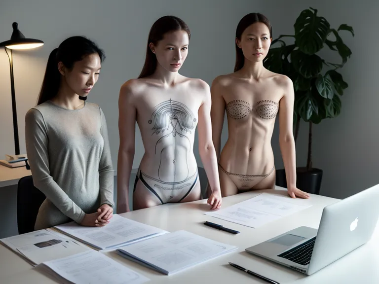 Digitales Spreadsheet mit Analyse-Daten neben einem ausgedruckten Human Design Bericht.