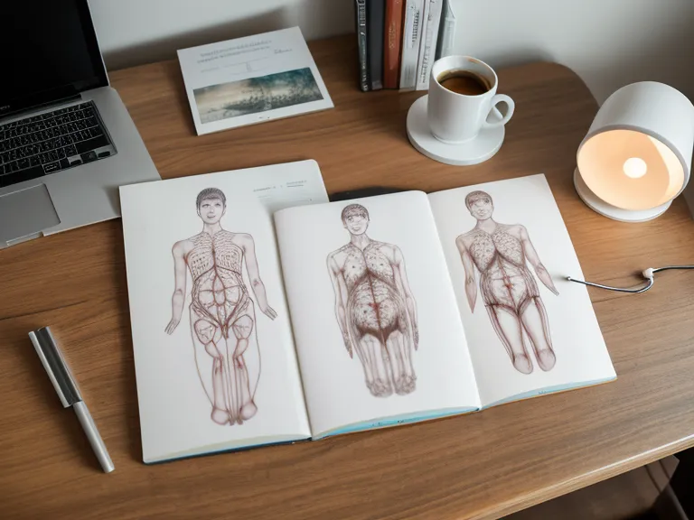 Nahaufnahme eines Human Design Bodygraphs mit Markierungen einer Analystin
